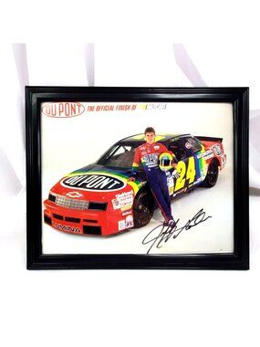 Jeff Gordon #24 DuPont Chevy Lumina ROOKIE YEAR 1994 Autographed Framed Picture